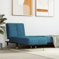 vidaXL Sofá diván de terciopelo azul vidaXL Sofá diván de terciopelo azul