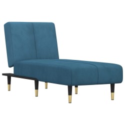 vidaXL Sofá diván de terciopelo azul