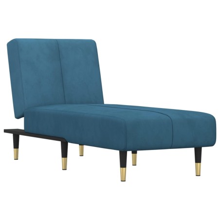 vidaXL Sofá diván de terciopelo azul
