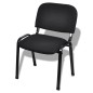 vidaXL Sillas de oficina apilables 4 piezas de tela negra vidaXL Sillas de oficina apilables 4 piezas de tela negra