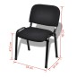 vidaXL Sillas de oficina apilables 4 piezas de tela negra vidaXL Sillas de oficina apilables 4 piezas de tela negra