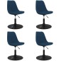 vidaXL Sillas de comedor giratorias 4 unidades terciopelo azul vidaXL Sillas de comedor giratorias 4 unidades terciopelo azul