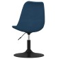 vidaXL Sillas de comedor giratorias 4 unidades terciopelo azul vidaXL Sillas de comedor giratorias 4 unidades terciopelo azul