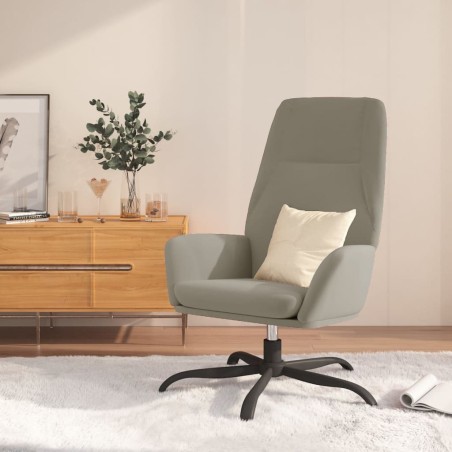vidaXL Sillón de relax de terciopelo gris claro