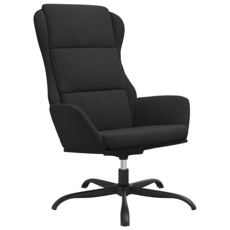 vidaXL Sillón de relax de piel de ante sintética negro