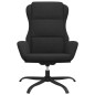 vidaXL Sillón de relax de piel de ante sintética negro