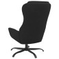 vidaXL Sillón de relax de piel de ante sintética negro