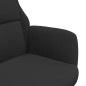 vidaXL Sillón de relax de piel de ante sintética negro