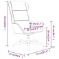 vidaXL Sillón de relax de piel de ante sintética negro