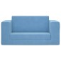 vidaXL Sofá cama infantil 2 plazas felpa suave azul vidaXL Sofá cama infantil 2 plazas felpa suave azul
