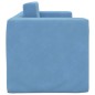 vidaXL Sofá cama infantil 2 plazas felpa suave azul vidaXL Sofá cama infantil 2 plazas felpa suave azul