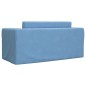 vidaXL Sofá cama infantil 2 plazas felpa suave azul vidaXL Sofá cama infantil 2 plazas felpa suave azul