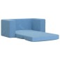 vidaXL Sofá cama infantil 2 plazas felpa suave azul vidaXL Sofá cama infantil 2 plazas felpa suave azul
