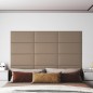 vidaXL Paneles de pared 12 uds cuero PE capuchino 60x30 cm 2,16 m² vidaXL Paneles de pared 12 uds cuero PE capuchino 60x30 cm 2,16 m²