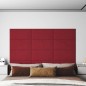 vidaXL Paneles de pared 12 uds terciopelo rojo tinto 60x30 cm 2,16 m² vidaXL Paneles de pared 12 uds terciopelo rojo tinto 60x30 cm 2,16 m²