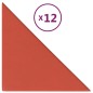vidaXL Paneles de pared 12 uds cuero sintético rojo 30x30 cm 0,54 m² vidaXL Paneles de pared 12 uds cuero sintético rojo 30x30 cm 0,54 m²