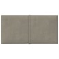 vidaXL Paneles de pared 12 uds terciopelo gris claro 30x15 cm 0,54 m² vidaXL Paneles de pared 12 uds terciopelo gris claro 30x15 cm 0,54 m²