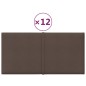vidaXL Paneles de pared 12 uds tela gris taupe 30x15 cm 0,54 m² vidaXL Paneles de pared 12 uds tela gris taupe 30x15 cm 0,54 m²