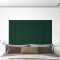 vidaXL Paneles de pared 12 uds tela verde oscuro 30x15 cm 0,54 m² vidaXL Paneles de pared 12 uds tela verde oscuro 30x15 cm 0,54 m²