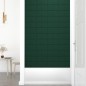 vidaXL Paneles de pared 12 uds tela verde oscuro 30x15 cm 0,54 m² vidaXL Paneles de pared 12 uds tela verde oscuro 30x15 cm 0,54 m²