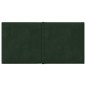 vidaXL Paneles de pared 12 uds terciopelo verde oscuro 30x15cm 0,54 m² vidaXL Paneles de pared 12 uds terciopelo verde oscuro 30x15cm 0,54 m²