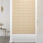 vidaXL Paneles de pared 12 uds tela color crema 30x15 cm 0,54 m² vidaXL Paneles de pared 12 uds tela color crema 30x15 cm 0,54 m²