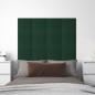 vidaXL Paneles de pared 12 uds tela verde oscuro 30x30 cm 1,08m² vidaXL Paneles de pared 12 uds tela verde oscuro 30x30 cm 1,08m²