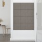 vidaXL Paneles de pared 12 uds terciopelo gris claro 30x30 cm 1,08 m² vidaXL Paneles de pared 12 uds terciopelo gris claro 30x30 cm 1,08 m²