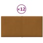 vidaXL Paneles de pared 12 uds terciopelo marrón 30x15 cm 0,54 m² vidaXL Paneles de pared 12 uds terciopelo marrón 30x15 cm 0,54 m²