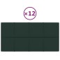 vidaXL Paneles de pared 12 uds tela verde oscuro 60x30 cm 2,16 m² vidaXL Paneles de pared 12 uds tela verde oscuro 60x30 cm 2,16 m²