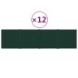 vidaXL Paneles de pared 12 uds tela verde oscuro 60x15 cm 1,08 m² vidaXL Paneles de pared 12 uds tela verde oscuro 60x15 cm 1,08 m²