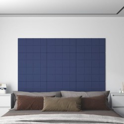 vidaXL Paneles de pared 12 uds tela azul 60x30 cm 2,16 m²