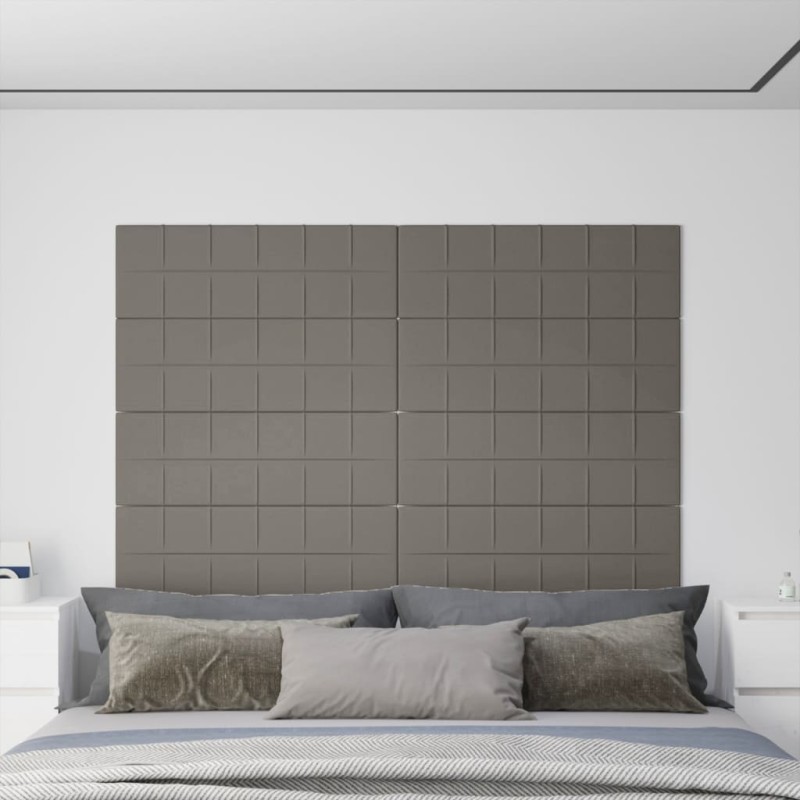 vidaXL Paneles de pared 12 uds terciopelo gris claro 90x30 cm 3,24 m² vidaXL Paneles de pared 12 uds terciopelo gris claro 90x30 cm 3,24 m²