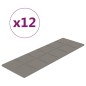 vidaXL Paneles de pared 12 uds terciopelo gris claro 90x30 cm 3,24 m² vidaXL Paneles de pared 12 uds terciopelo gris claro 90x30 cm 3,24 m²