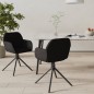 vidaXL Sillas de comedor giratorias 2 uds terciopelo negro vidaXL Sillas de comedor giratorias 2 uds terciopelo negro