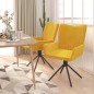 vidaXL Sillas de comedor giratorias 2 uds terciopelo amarillo