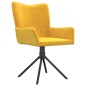 vidaXL Sillas de comedor giratorias 2 uds terciopelo amarillo