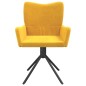 vidaXL Sillas de comedor giratorias 2 uds terciopelo amarillo