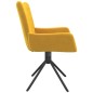 vidaXL Sillas de comedor giratorias 2 uds terciopelo amarillo
