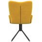 vidaXL Sillas de comedor giratorias 2 uds terciopelo amarillo