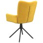 vidaXL Sillas de comedor giratorias 2 uds terciopelo amarillo
