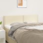 vidaXL Cabeceros 2 unidades cuero sintético color crema 72x5x78/88 cm vidaXL Cabeceros 2 unidades cuero sintético color crema 72x5x78/88 cm