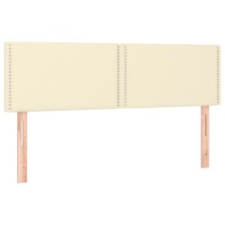 vidaXL Cabeceros 2 unidades cuero sintético color crema 72x5x78/88 cm