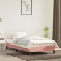 vidaXL Estructura de cama de terciopelo rosa 100x200 cm vidaXL Estructura de cama de terciopelo rosa 100x200 cm