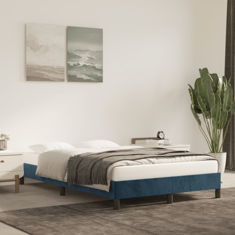 vidaXL Estructura de cama de terciopelo azul 120x200 cm vidaXL Estructura de cama de terciopelo azul 120x200 cm