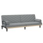 vidaXL Sofá cama con reposabrazos tela gris claro vidaXL Sofá cama con reposabrazos tela gris claro