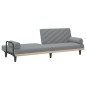 vidaXL Sofá cama con reposabrazos tela gris claro vidaXL Sofá cama con reposabrazos tela gris claro