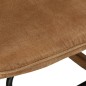 vidaXL Mecedora con taburete lona vintage marrón vidaXL Mecedora con taburete lona vintage marrón