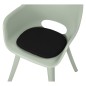 Madison Cojín de asiento Panama 2 unidades negro 39x36 cm Madison Cojín de asiento Panama 2 unidades negro 39x36 cm