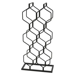 H&S Collection Botellero para 8 botellas metal negro